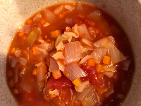 トマト缶で☆ミネストローネ風